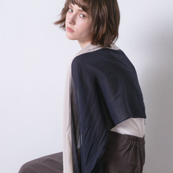 純棉雙色圍巾 - 銀河夜空 Two-tone cotton scarf - Milky way 第4張的照片