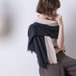 純棉雙色圍巾 - 銀河夜空 Two-tone cotton scarf - Milky way 第6張的照片