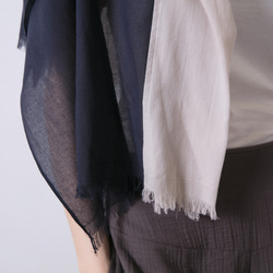 純棉雙色圍巾 - 銀河夜空 Two-tone cotton scarf - Milky way 第7張的照片