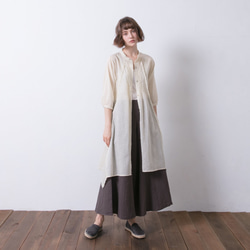 七分袖細褶洋裝 - 珍珠白 Pleated 3/4 length sleeve 2 way dress - Pearly 第7張的照片