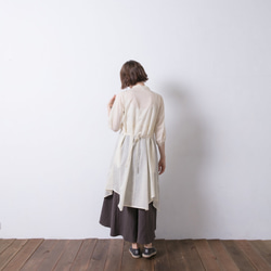 七分袖細褶洋裝 - 珍珠白 Pleated 3/4 length sleeve 2 way dress - Pearly 第9張的照片