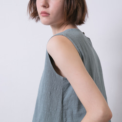 雙層背心 - 粉綠 Sleeveless double layer top  - pastel green 第8張的照片