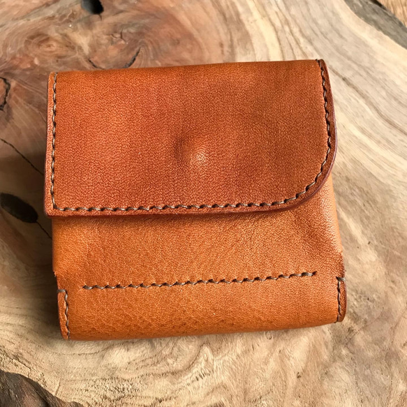 ふっくら牛革二つ折り財布 ハンドメイド 【公式通販】