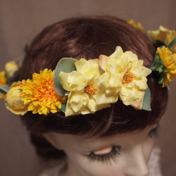 元気いっぱい黄色の花かんむり・ブトニアセット 3枚目の画像