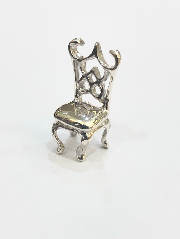 アンティークライク　チェア シルバー925 アンティーク風チェアネックレスチェーン 家具 椅子