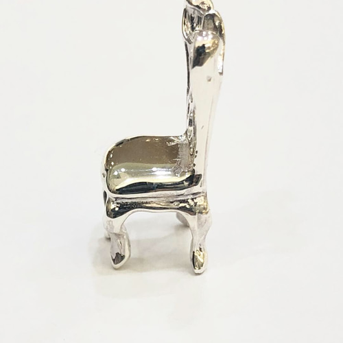 シルバー925 アンティーク風チェアネックレスチェーン 家具 椅子