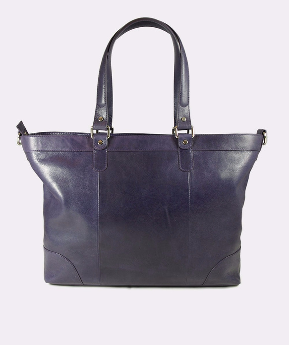 UN1 Large Laptop Leather Tote – Purple Reign 6枚目の画像