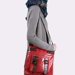 Influxx UN1 CrossboLeather Pouch / iPad Bag – Poppy Red 1枚目の画像