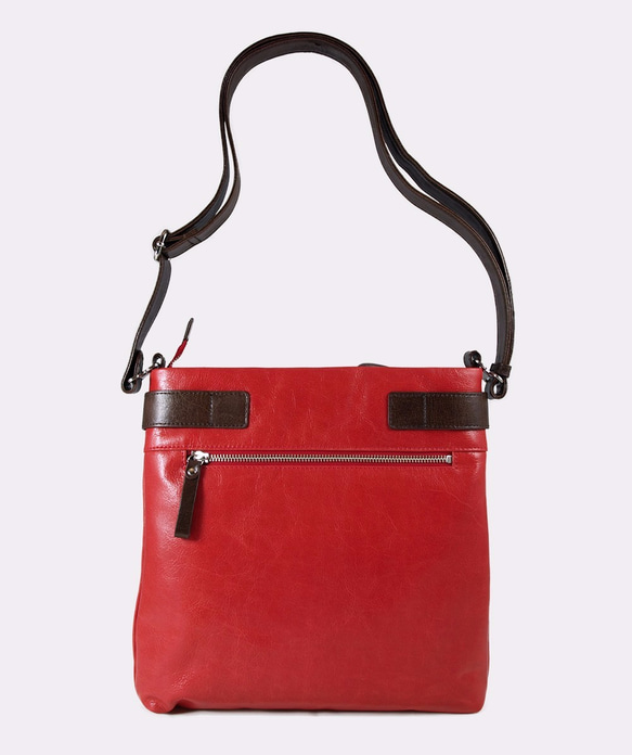 Influxx UN1 CrossboLeather Pouch / iPad Bag – Poppy Red 4枚目の画像