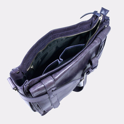 KAY Classic Leather Satchel /Crossbody Bag – Purple Reign 2枚目の画像