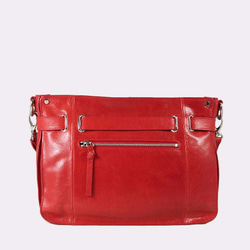 KAY Classic Leather Satchel /Crossbody Bag – Poppy Red 7枚目の画像