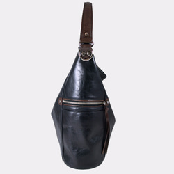 Melanie Leather Shoulder Bag / Work Bag – Midnight Black 7枚目の画像