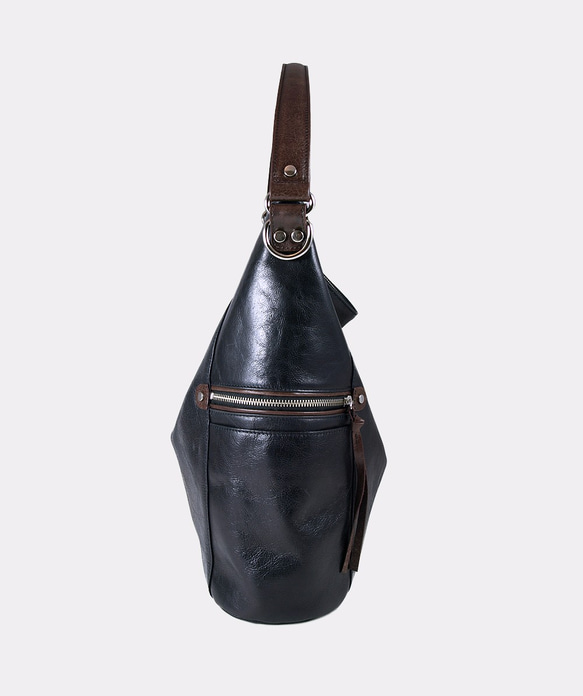 Melanie Leather Shoulder Bag / Work Bag – Midnight Black 7枚目の画像