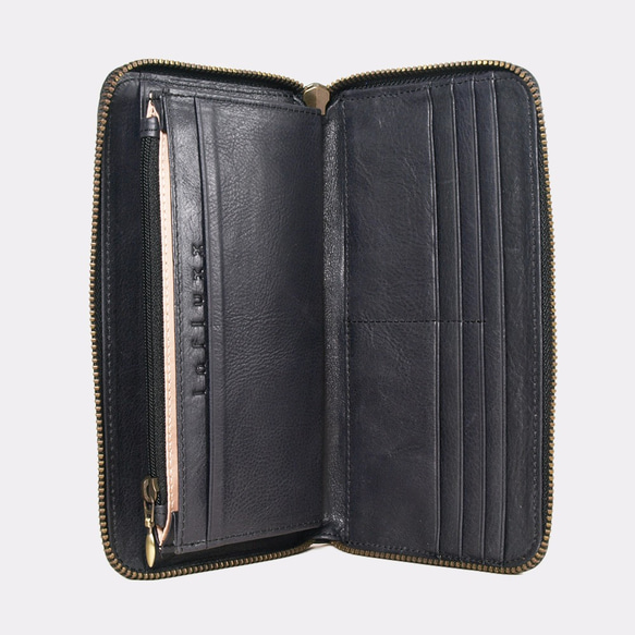 UN1 Everyday Leather Wallet – Navy Blue 8枚目の画像