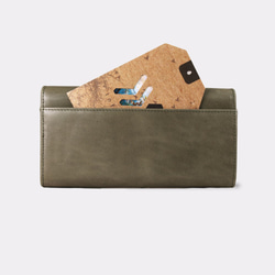 Aubrey Envelope Leather Wallet – Dark Olive Green 4枚目の画像