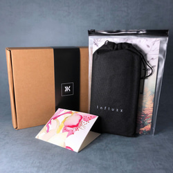 Montage Zip Leather Wallet with Wrist Strap - Black/Orange 4枚目の画像