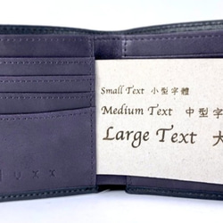 Montage Leather Bi-fold Compact Wallet - Black/Purple 2枚目の画像