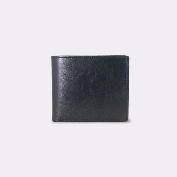 Montage Leather Bi-fold Compact Wallet - Black/Green 7枚目の画像