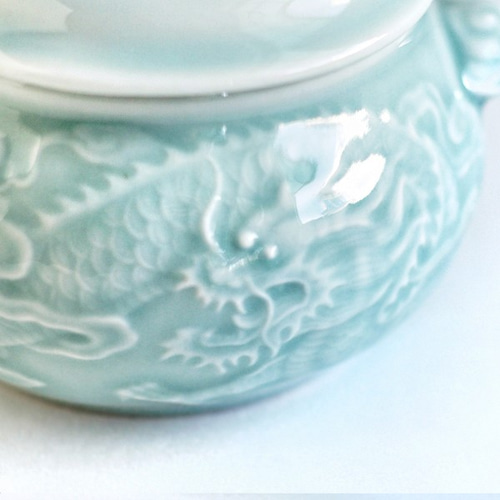 蓋付きスープボウル-竜柄 - 青磁 お椀・ボウル・鉢 安達窯 通販