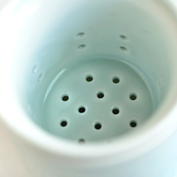 茶漉し付きカップ-蓮(S) - 青磁 5枚目の画像