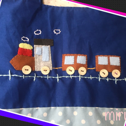 レッスンバッグ・汽車刺繍 2枚目の画像