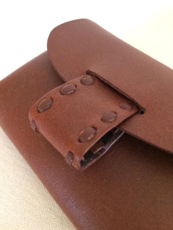 レザー財布S 手のひらサイズ   ブラウン 6枚目の画像