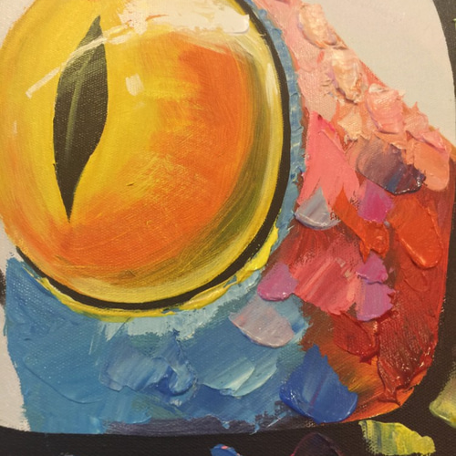 油畫)創新彩色龍畫來自丹麥的祝福的作品3063542｜Creema