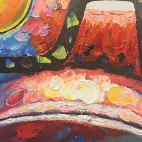 油畫)創新彩色龍畫來自丹麥的祝福的作品3063542｜Creema