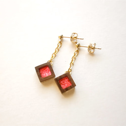 Timber Earrings 〜Japonaise〜「緋（Hi）」 第3張的照片