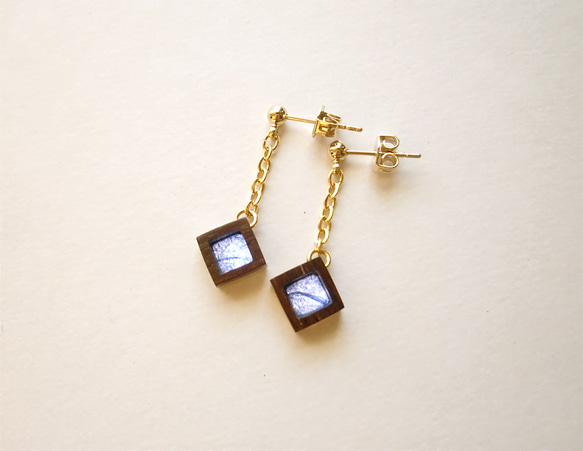 Timber Earrings 〜Japonaise〜「藍（Ai）」 第3張的照片