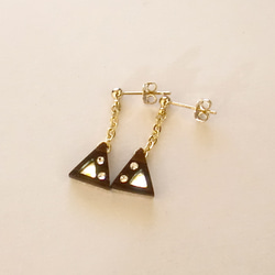 Timber Earrings 〜Triangle〜 Rosewood 第3張的照片