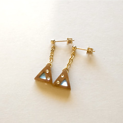 Timber Earrings 〜Triangle〜 Keyaki 第3張的照片