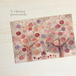 54 アンティークりんご・postcard 3枚set（組み合わせ、選んでいただけます） 1枚目の画像