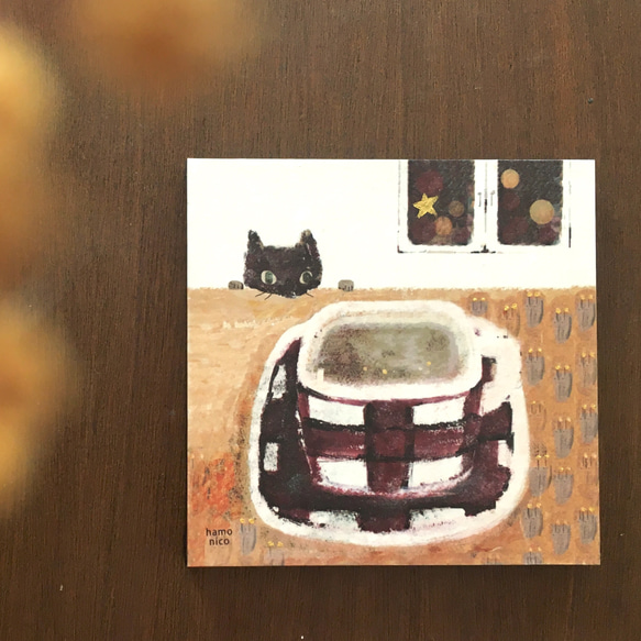 再販・猫の18cmパネル「猫とミルクティー」 1枚目の画像