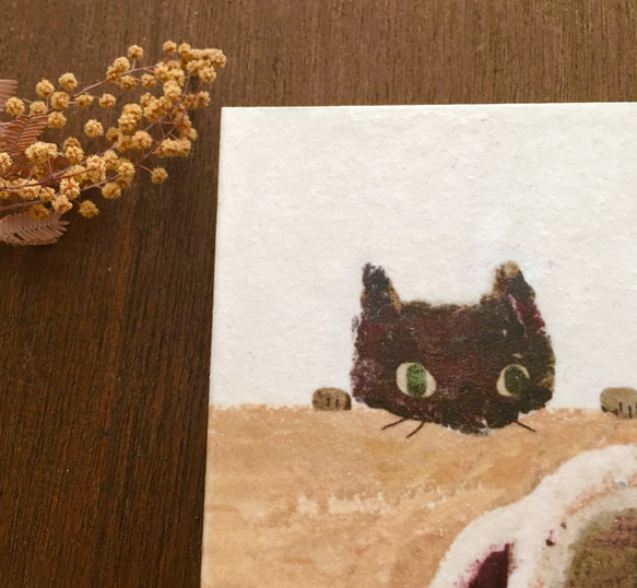 再販・猫の18cmパネル「猫とミルクティー」 2枚目の画像