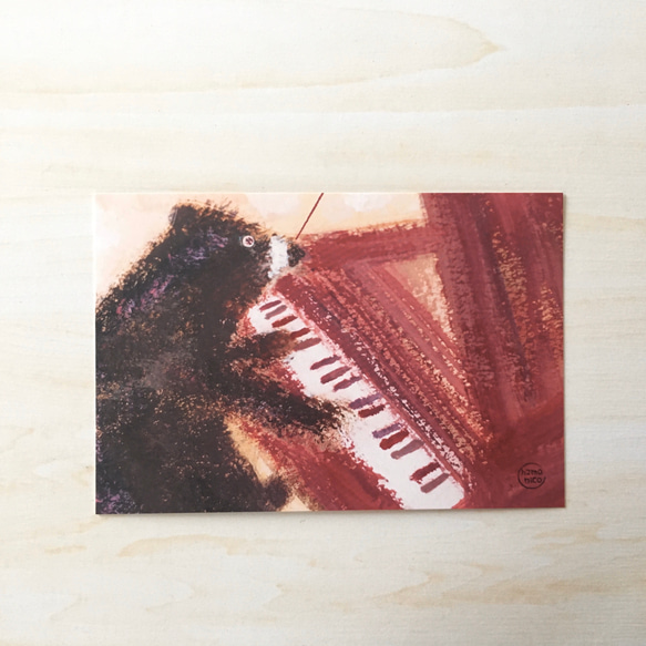 20 ピアノくま・postcard 3枚set（組み合わせ、選んでいただけます） 2枚目の画像