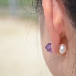 嘴唇造型紫黃晶耳針 第4張的照片