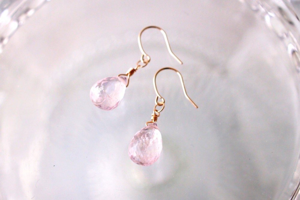 K10YG モルガナイト ピアス CAMGK10E001G