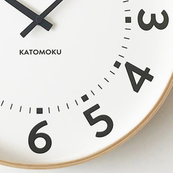 KATOMOKU plywood clock 17 ナチュラル km-106NARC 電波時計 連続秒針 6枚目の画像