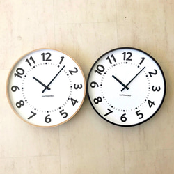 KATOMOKU plywood clock 17 ナチュラル km-106NARC 電波時計 連続秒針 7枚目の画像