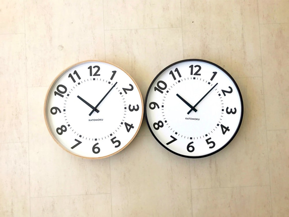 KATOMOKU plywood clock 17 ナチュラル km-106NARC 電波時計 連続秒針 7枚目の画像