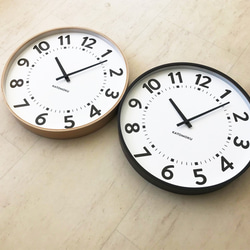 KATOMOKU plywood clock 17 ナチュラル km-106NARC 電波時計 連続秒針 8枚目の画像