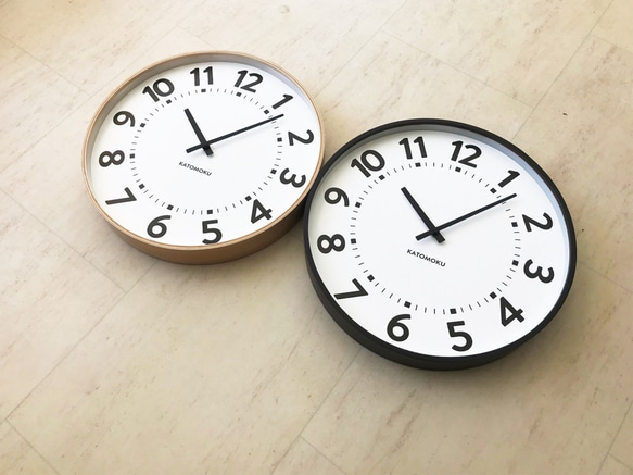 KATOMOKU plywood clock 17 ナチュラル km-106NARC 電波時計 連続秒針 8枚目の画像