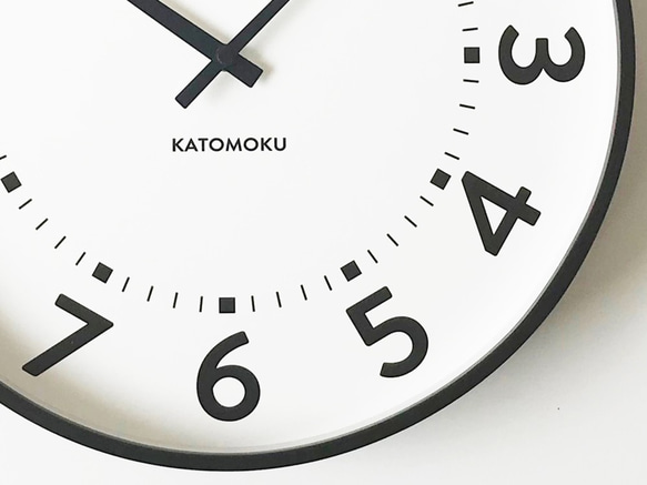 KATOMOKU膠合板時鐘17棕色km-106BRC無線電時鐘連續秒針 第8張的照片