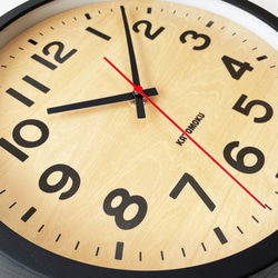 KATOMOKU muku clock 15 ブラック km-107BLRC シナ文字盤 電波時計 連続秒針 9枚目の画像