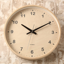 KATOMOKU plywood wall clock km-34L 2枚目の画像