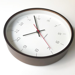 KATOMOKU plywood clock 16 ブラウン km-105BRRC電波時計 連続秒針 4枚目の画像
