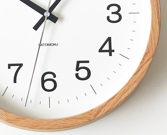 KATOMOKU MUKU鐘錶16 L尺寸橡木KM-113OARC電波鐘連續秒針 第8張的照片
