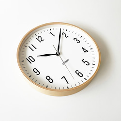 KATOMOKU plywood clock 19 ナチュラル km-111NARC  電波時計 5枚目の画像