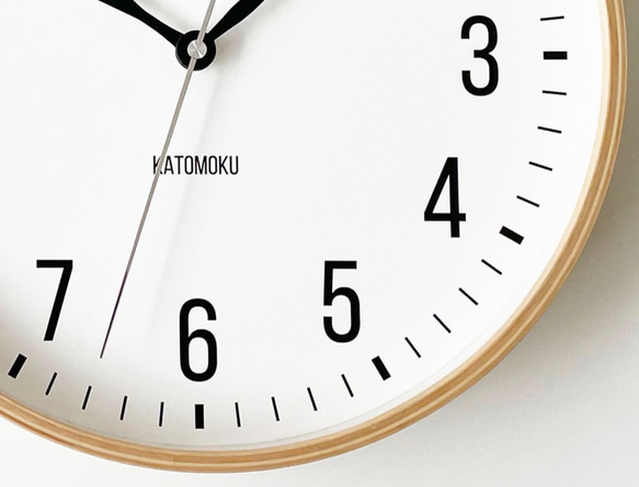 KATOMOKU plywood clock 19 ナチュラル km-111NARC  電波時計 8枚目の画像